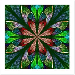 Stained glass fractal Art Print 60751161