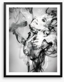 Beauty in the smoke Framed Art Print 60831181
