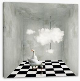 The room with clouds and ducks Stretched Canvas 60834864