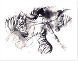 The zebra dance Art Print 60848904
