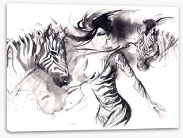 The zebra dance Stretched Canvas 60848904