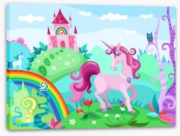 Springtime unicorn Stretched Canvas 60892956