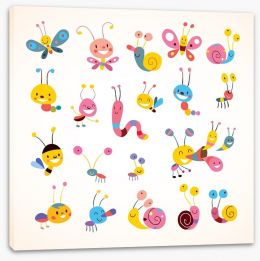 Happy Critters Stretched Canvas 60904363