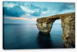 The azure window on Gozo island Stretched Canvas 60928810