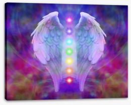 Reiki wings and chakras Stretched Canvas 61024376