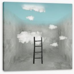 Escape from the room of clouds Stretched Canvas 61025389
