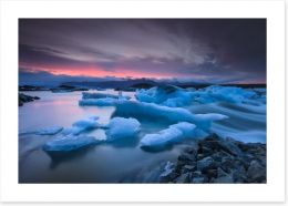 Icebergs floating in Jokulsarlon glacier lake Art Print 61153121