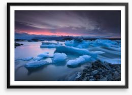 Icebergs floating in Jokulsarlon Framed Art Print 61153121