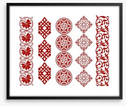Ramadan in red Framed Art Print 61297502