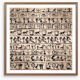 Hieroglyphs Framed Art Print 61385167