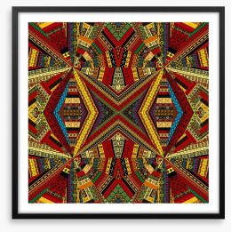 Kente kaleidoscope Framed Art Print 61385235