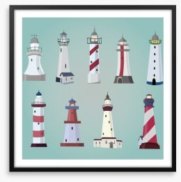 Lighthouse love Framed Art Print 61502123