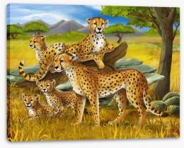 Cheetah safari Stretched Canvas 61522218