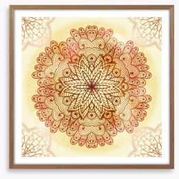 Henna flowers Framed Art Print 61681824