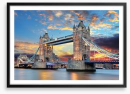 Tower Bridge sunset Framed Art Print 61816288