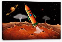 Rockets and Robots Stretched Canvas 61838408