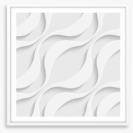 White waves Framed Art Print 62010746
