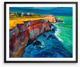 Ocean cliffs Framed Art Print 62050280