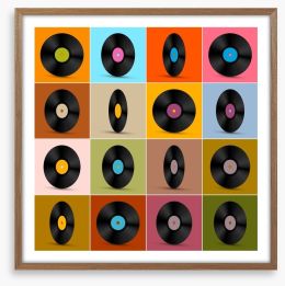 Retro vinyl records Framed Art Print 62064834