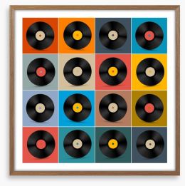 Vinyl collection Framed Art Print 62065735