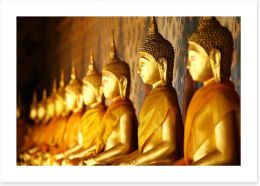 Golden buddhas Art Print 62112303