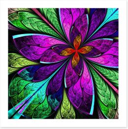 Purple fractal Art Print 62118977