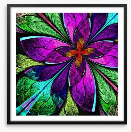 Purple fractal Framed Art Print 62118977