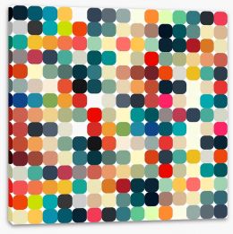 Retro dots Stretched Canvas 62132082