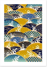 Gilded waves Art Print 62206358