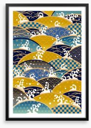 Gilded waves Framed Art Print 62206358