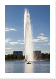 Burley Griffin Lake fountain Art Print 62322857