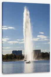 Burley Griffin Lake fountain Stretched Canvas 62322857