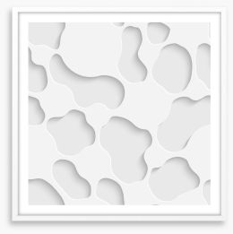 White on White Framed Art Print 62354724