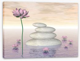 Pink lily zen Stretched Canvas 62427977