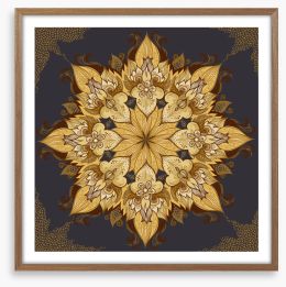Golden lotus Framed Art Print 62482772