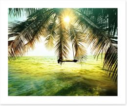 Palm tree swing Art Print 62494257
