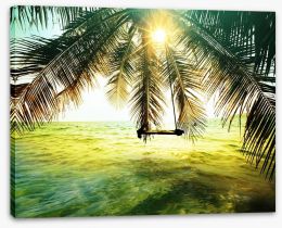 Palm tree swing Stretched Canvas 62494257
