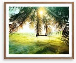 Palm tree swing Framed Art Print 62494257