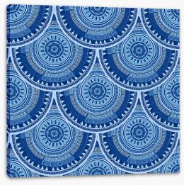 Blue deco Stretched Canvas 62511432