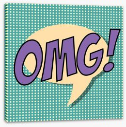 OMG Pop Art Stretched Canvas 62513506