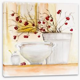 Red winter berries Stretched Canvas 62533666