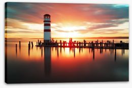 Lighthouse sunrise Stretched Canvas 62630817