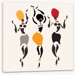 Dancing to the tribal beat Stretched Canvas 62655915