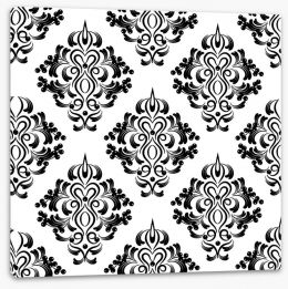 Black and white damask Stretched Canvas 62682829