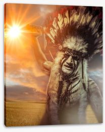 American Indian warrior Stretched Canvas 62694978