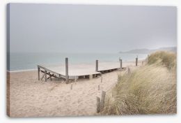 White sand jetty Stretched Canvas 62706416