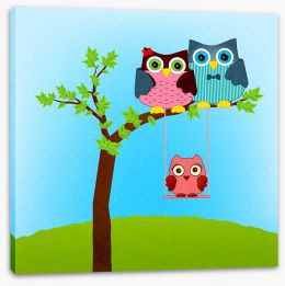 Baby owl swing Stretched Canvas 62719334