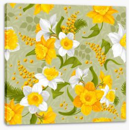 Vintage daffodils Stretched Canvas 62730110