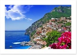 Positano on the Amalfi Coast Art Print 62742869