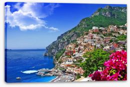 Positano on the Amalfi Coast Stretched Canvas 62742869